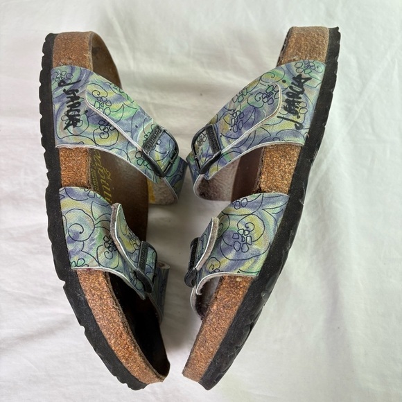 BIRKENSTOCK Papillion Jerry J. Garcia Arizona Leather Sandals Double Strap 37 6 - Picture 13 of 16